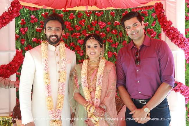 Actor Arav - Actress Raahei Marriage Stills